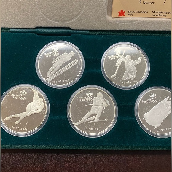 1988 Calgary Olympic Games Silver Coin Set - Picture 3 of 12